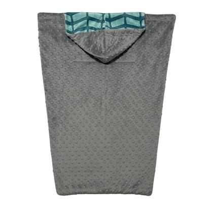 Grey Dot with Teal Mud Cloth